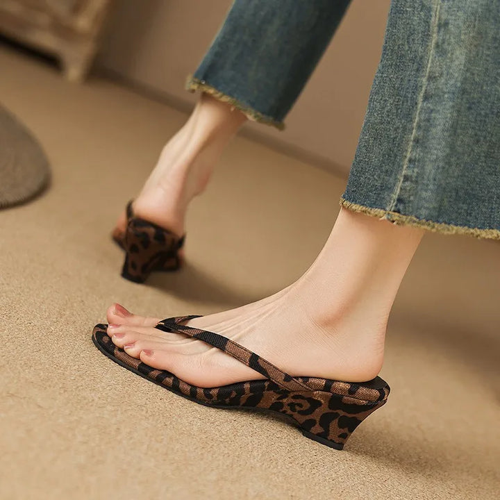 Ava Comfortable Wedge Flip Flops