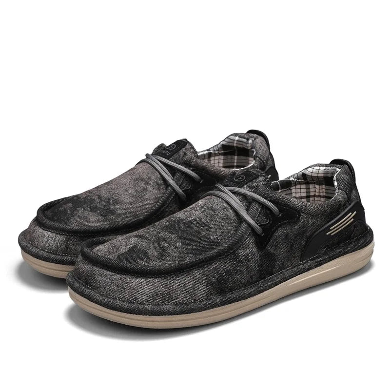 Grayson Washed Canvas Loafers