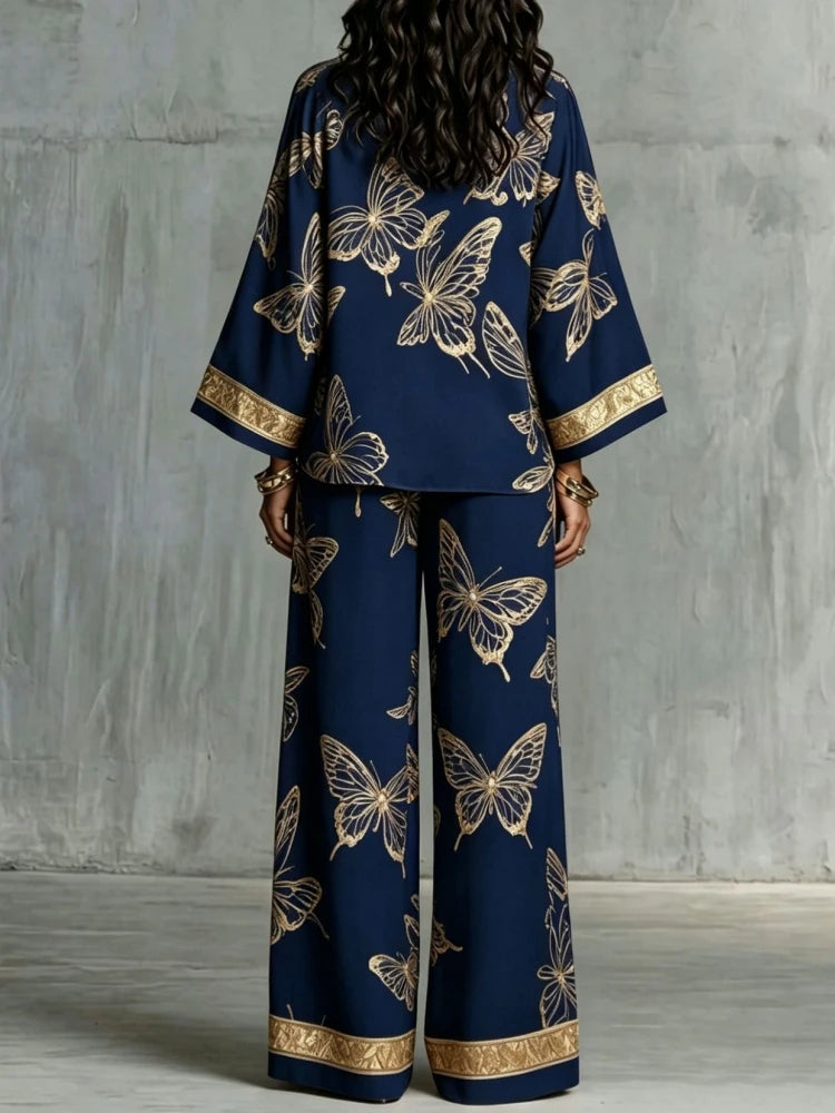 Viviana Butterfly Print Lounge Set