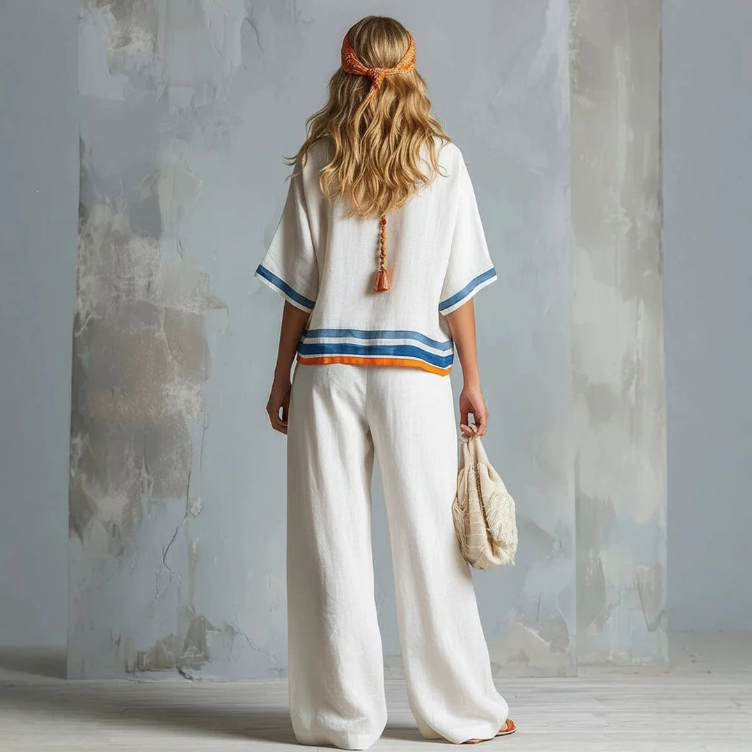 Danica Color Block Trouser Set