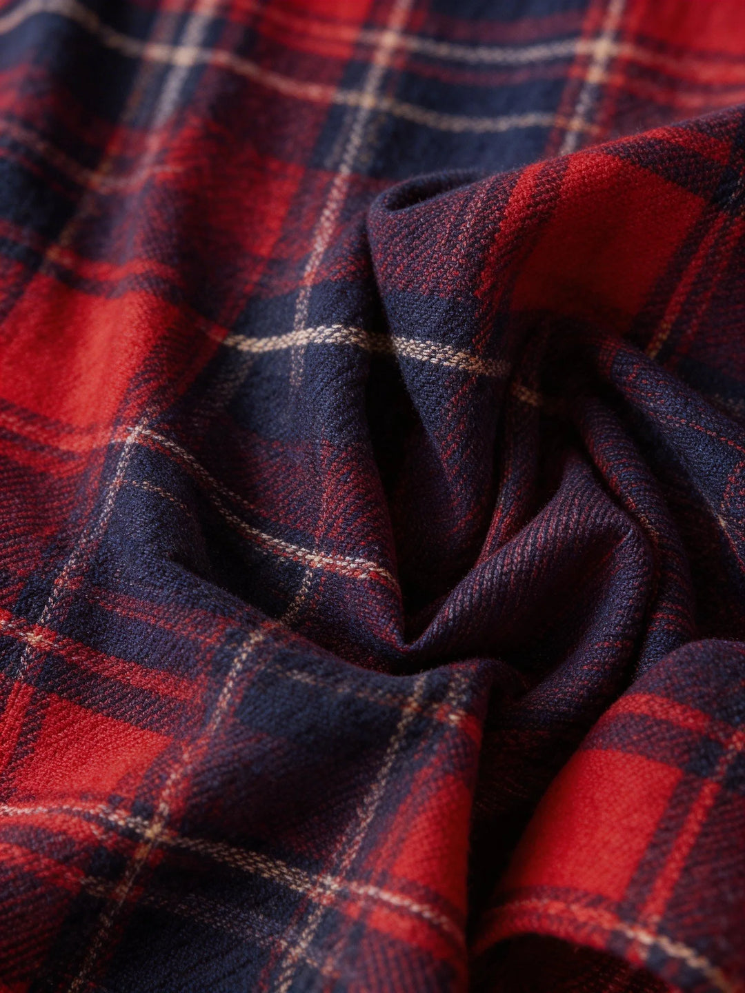 Daphne Plaid V Neck Loose Fit Blouse
