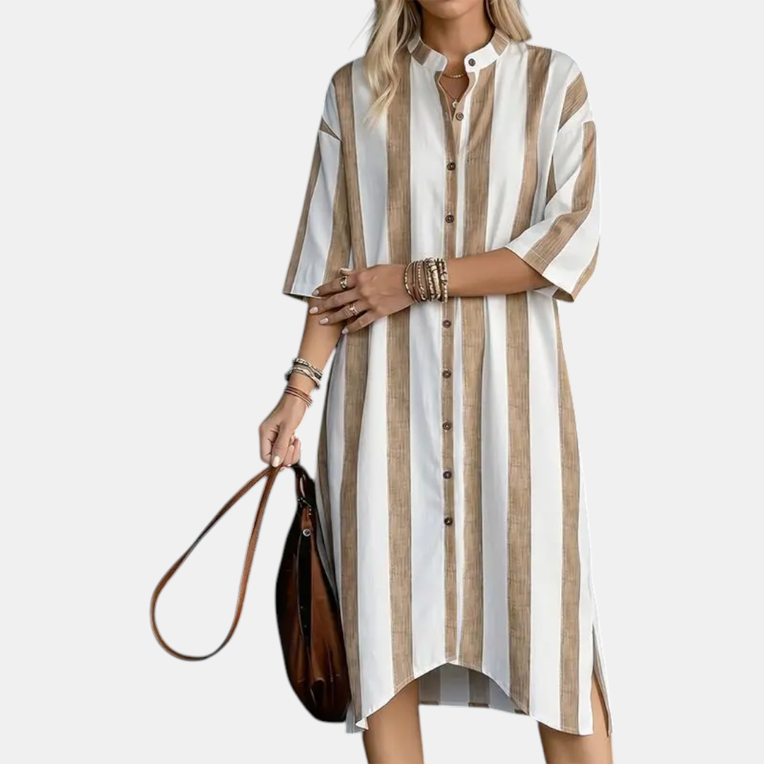 Scarlett Classic Striped Midi Dress