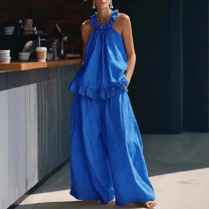 Harper Ruffle Top Wide Leg Set
