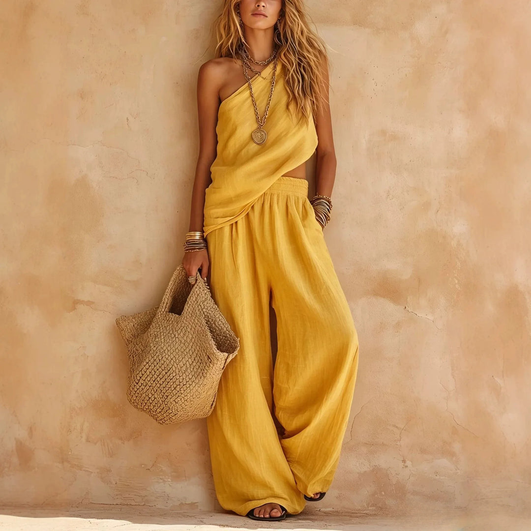 Brianna One Shoulder Lounge Set