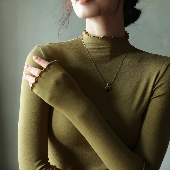 Laurel Lettuce Edge Knit Top
