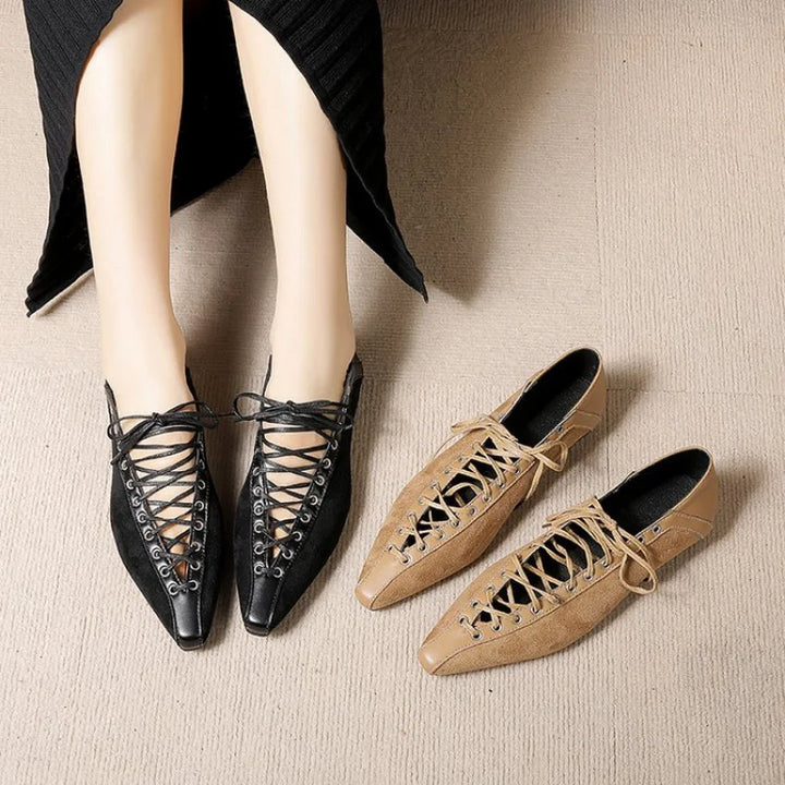 Vesper Classic Lace Up Flats