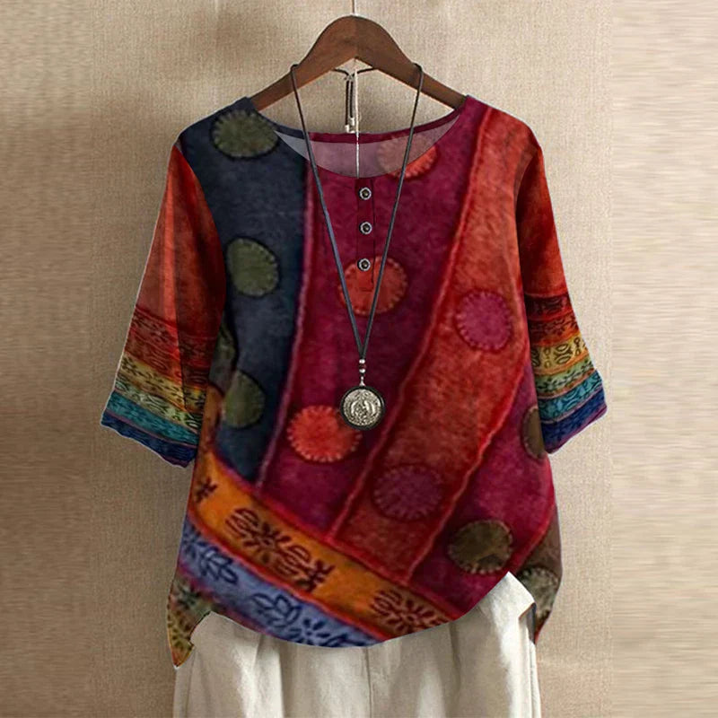 Liora Retro-Inspired Blouse