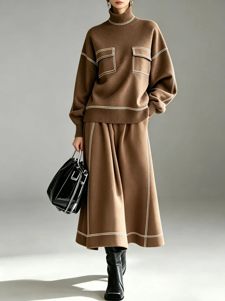 Maren Turtleneck Skirt Set