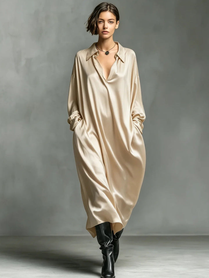 Annalise Soft Drape Long Sleeve Maxi Dress