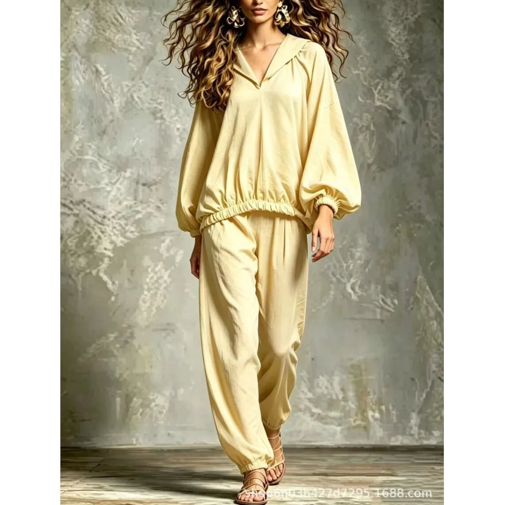 Elowyn Lantern Sleeve Lounge Set