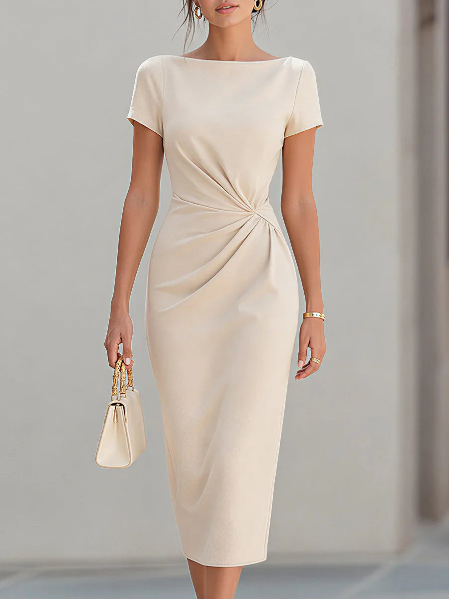 Adelaide Ruched Sheath Midi Dress