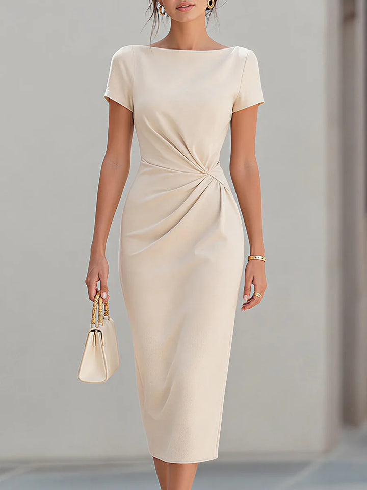 Adelaide Ruched Sheath Midi Dress