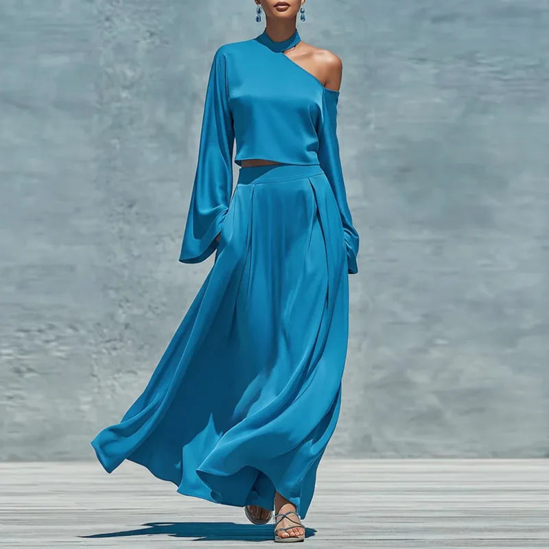 Marisse Asymmetrical Maxi Skirt Set