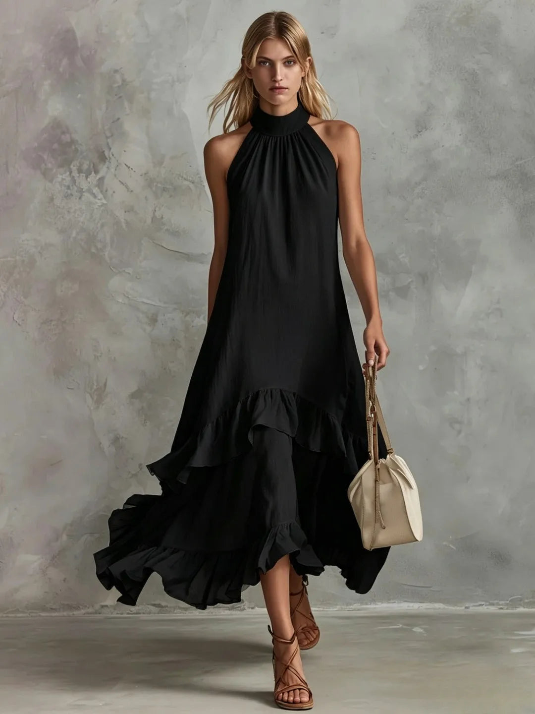 Dorothy Elegant Ruffle Wedding Guest Dress