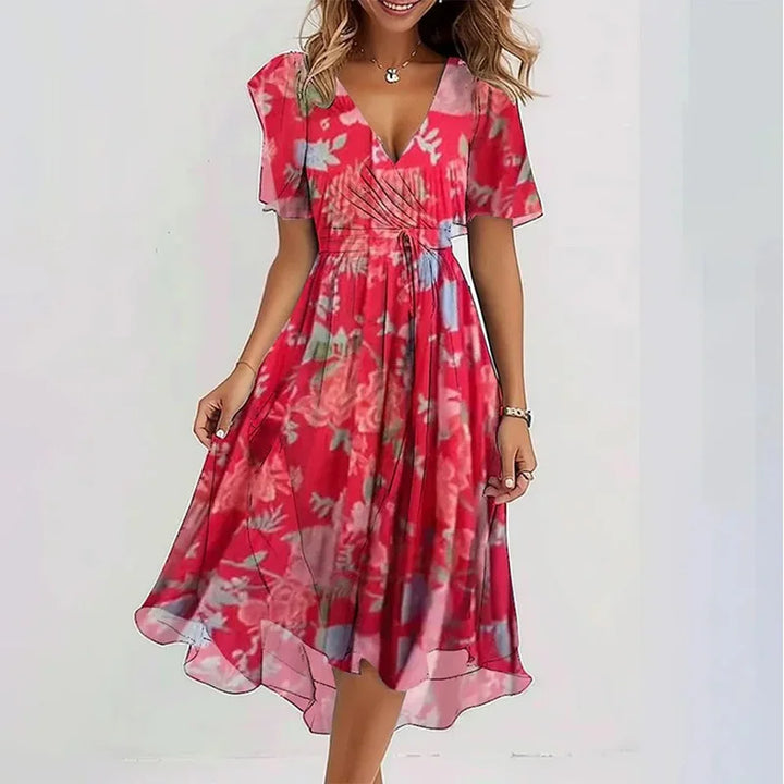 Maren Flowy Floral Midi Dress
