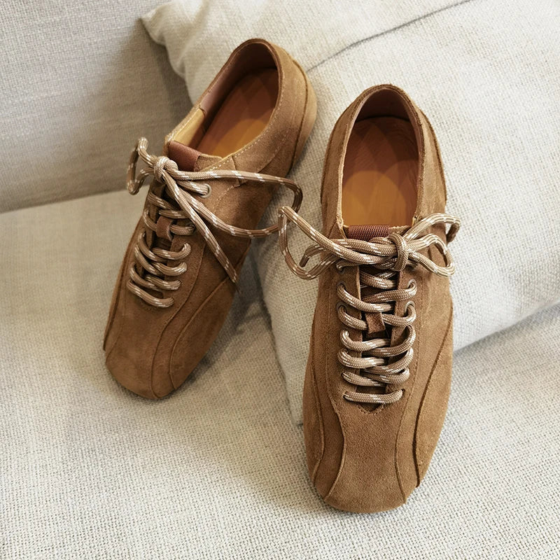 Sable Wide Toe Suede Sneakers
