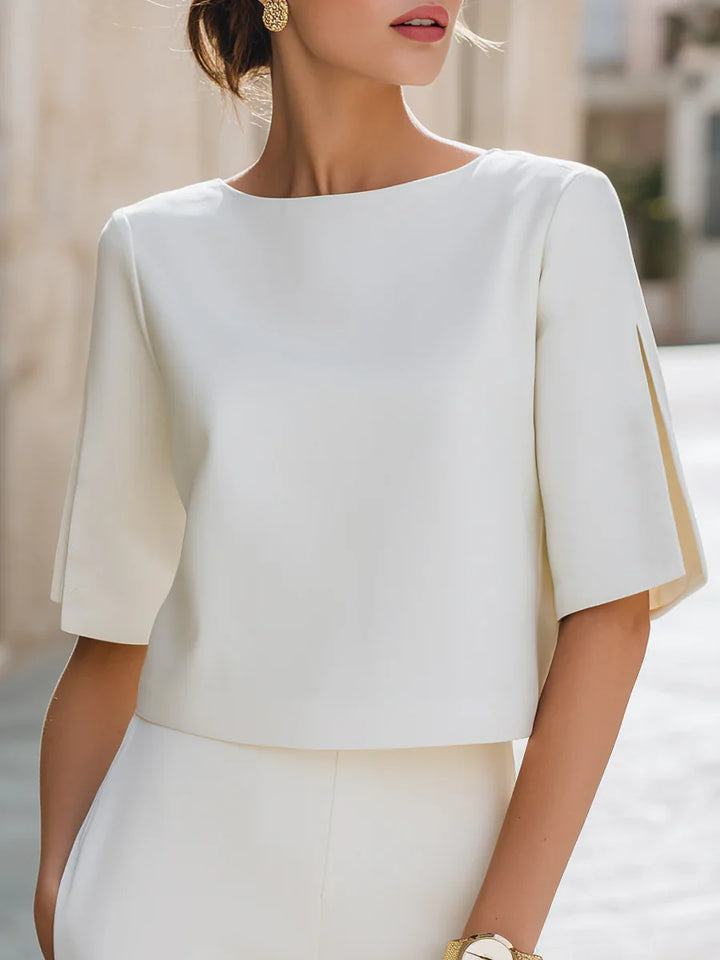 Evangeline Elegant Bateau Neck Top