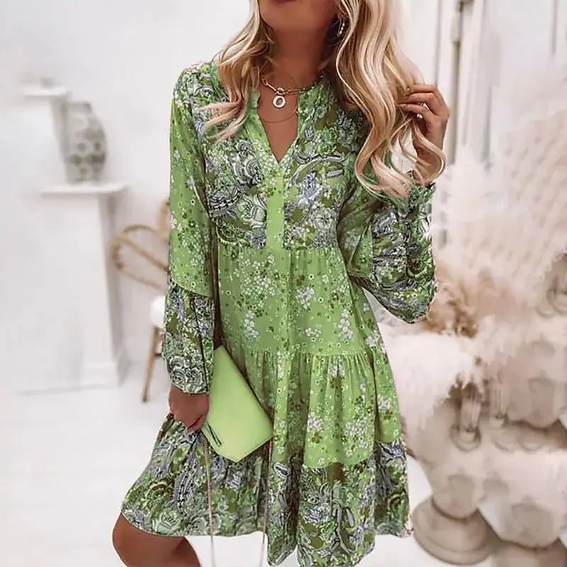 Dakota Boho Floral Mini Dress