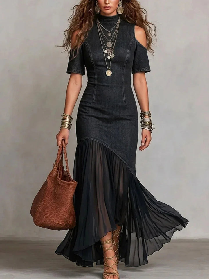 Carla Flowy Denim Maxi Dress