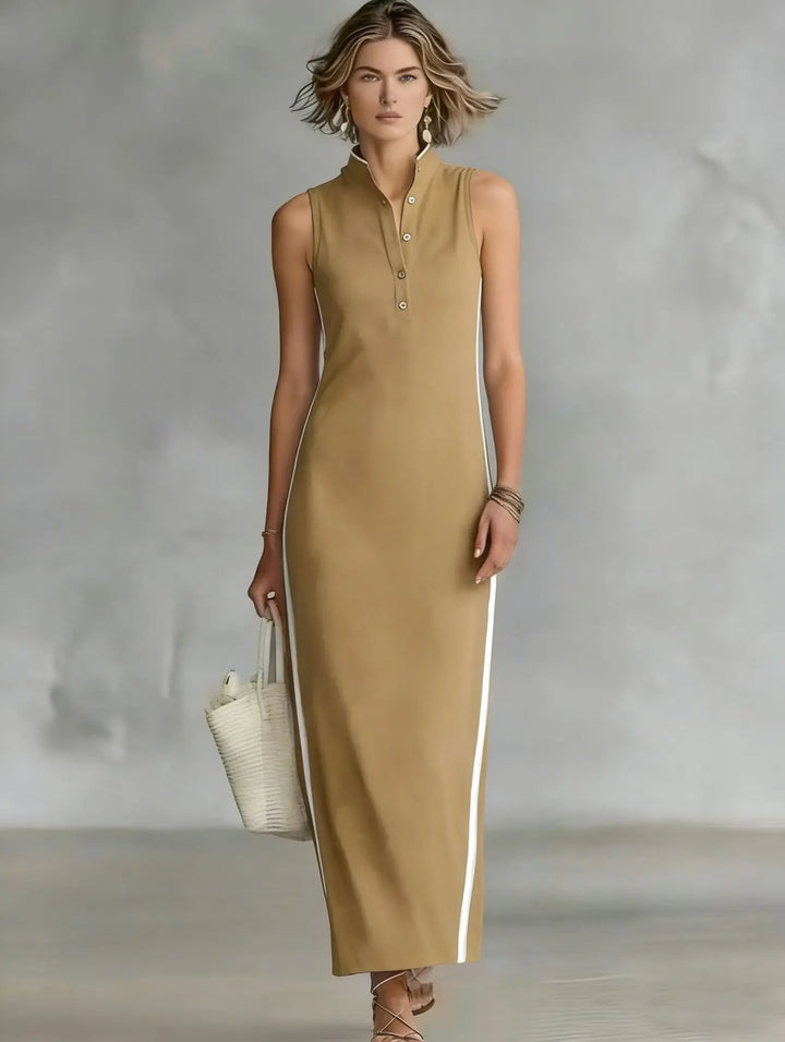 Fatima Sophisticated Minimalist Long Dress