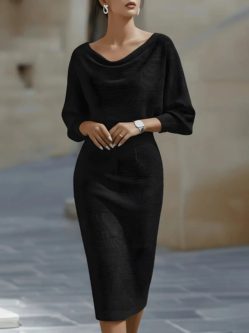 Eleanora Cowl Neck Midi Dress