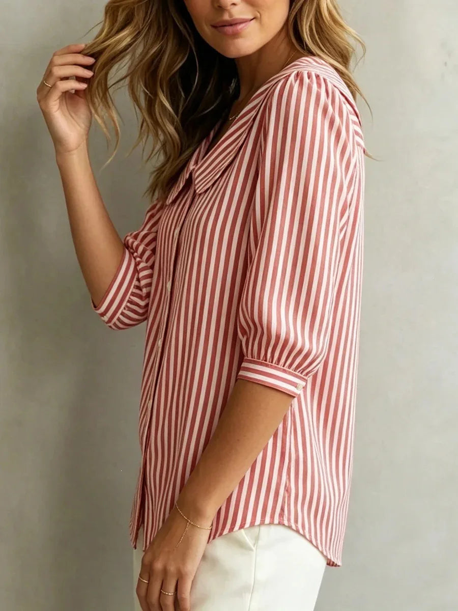 Abby Oversized Striped Blouse