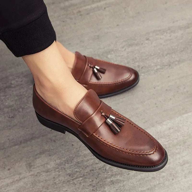 Preston Tassel Leather Loafers