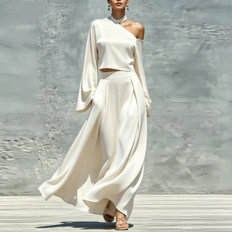 Marisse Asymmetrical Maxi Skirt Set