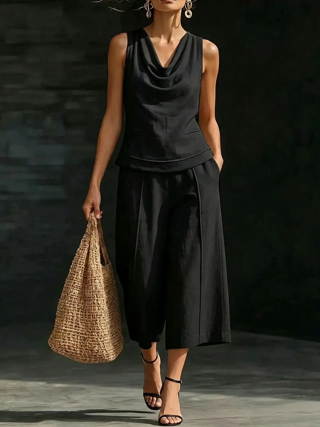 Blair Relaxed Cowl Neck Trouser Set