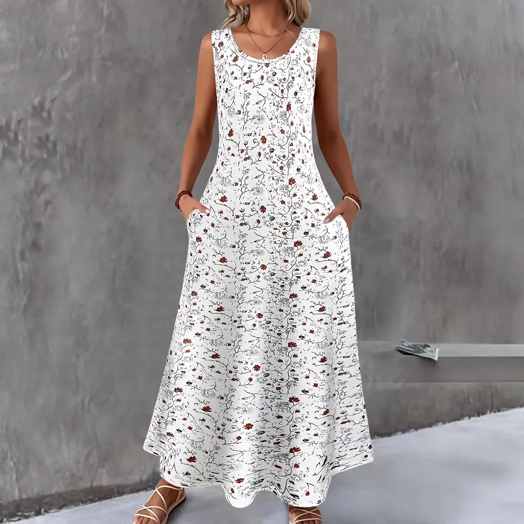 Tansy Boho Floral Pocket Maxi Dress