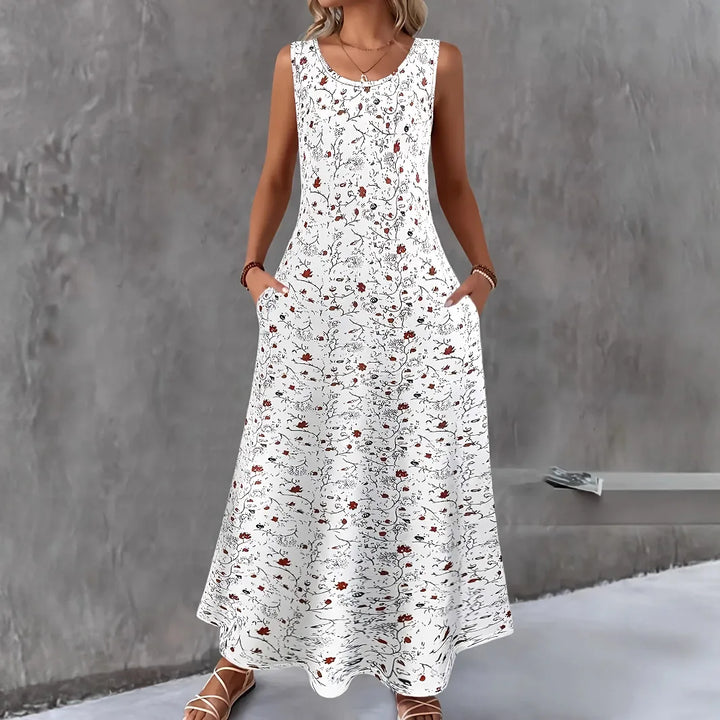 Tansy Boho Floral Pocket Maxi Dress
