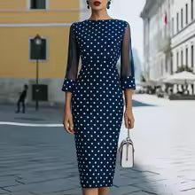 Tatiana Polka Dot Wedding Guest Midi Dress