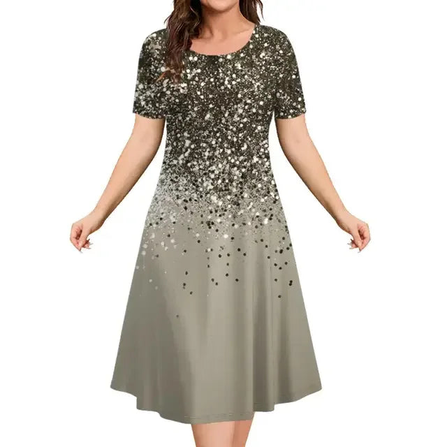 Abigail Printed A Line Midi Dress