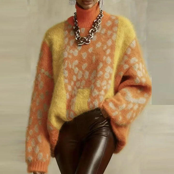 Marlowe Cozy Leopard Knit Sweater