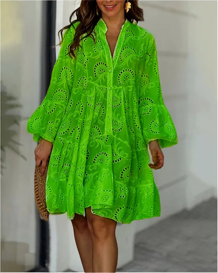Yasmin Embroidered Beach Mini Dress