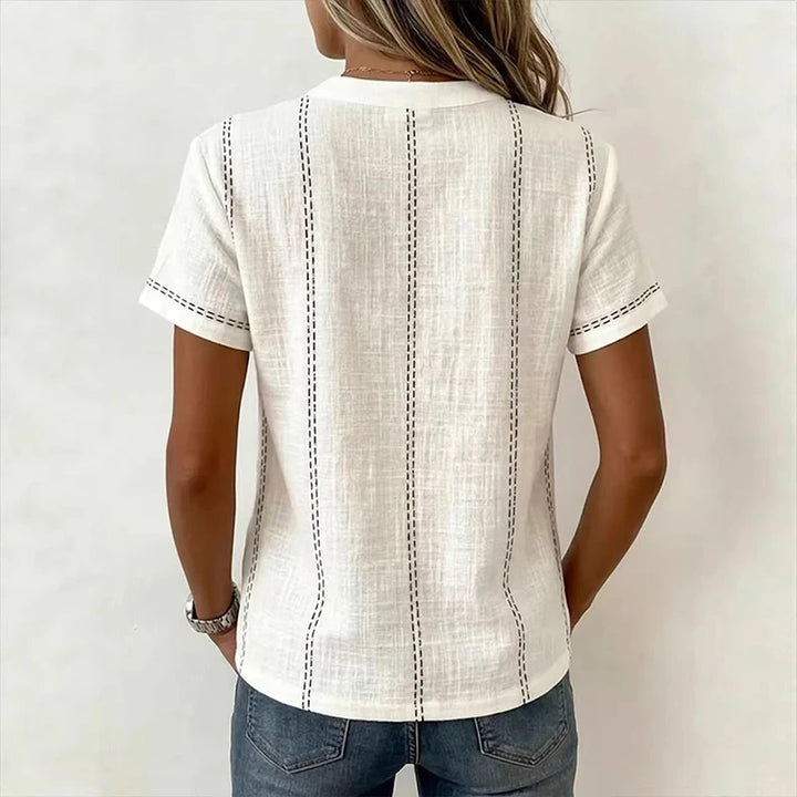 Heidi Textured Button Blouse