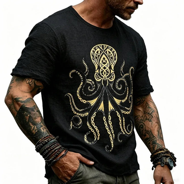 Griffin Octopus Print T Shirt