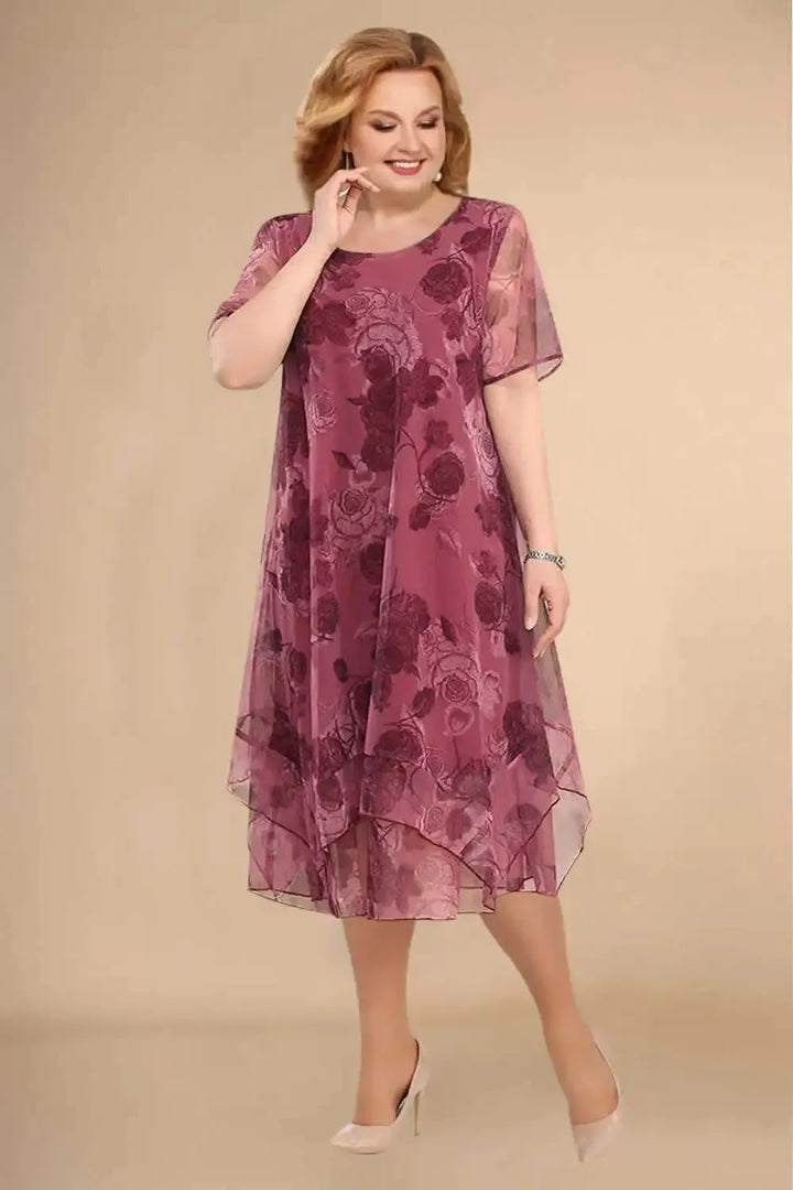 Cressida Floral Sheer Sleeve Midi Dress