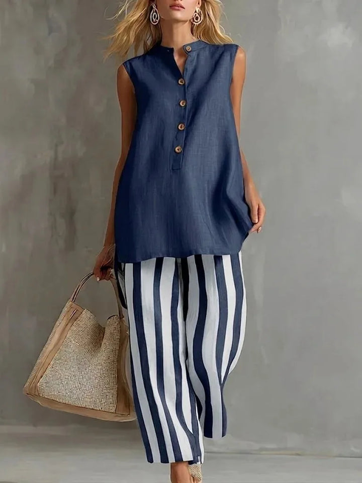 Catherine Striped Wide Leg Set