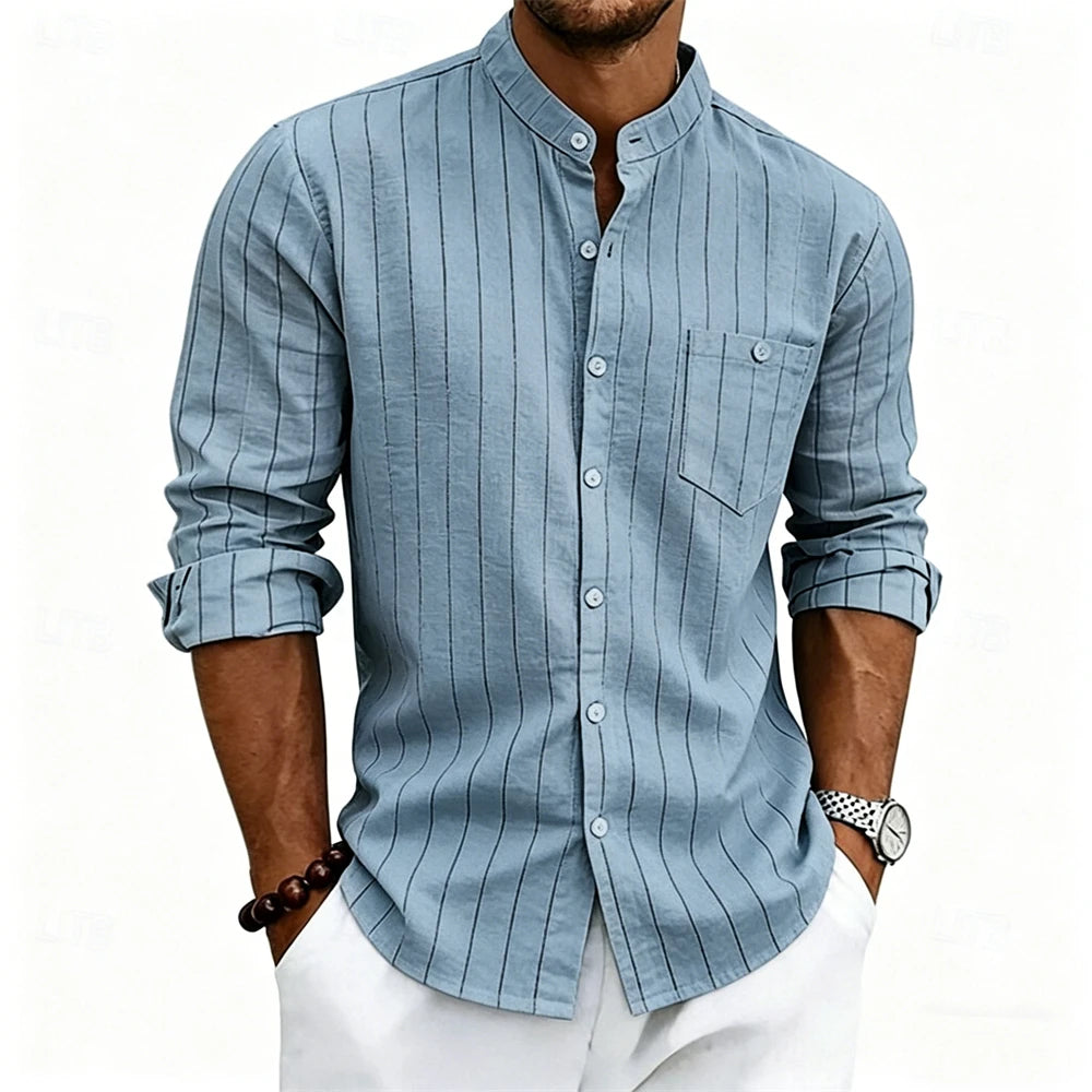 Grayson Breathable Striped Linen Shirt