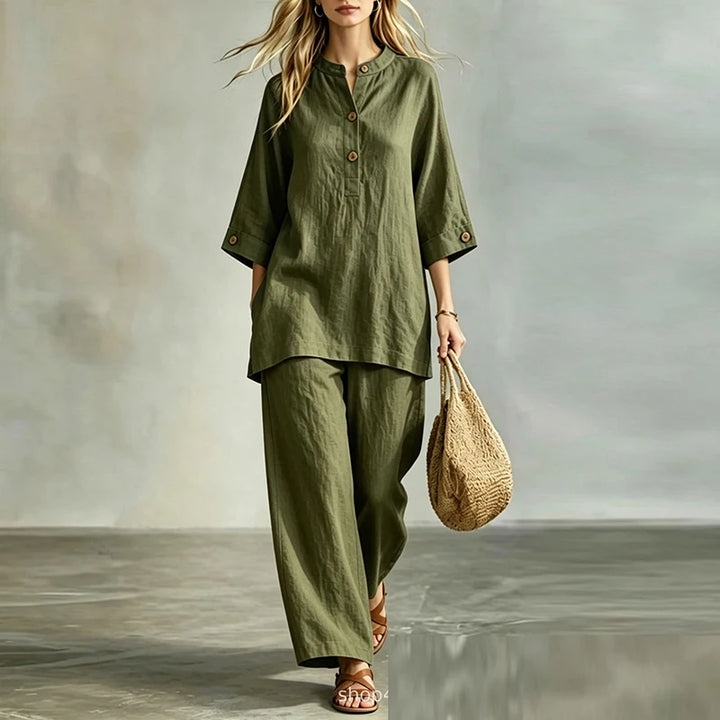 Eloise Casual Linen Matching Set