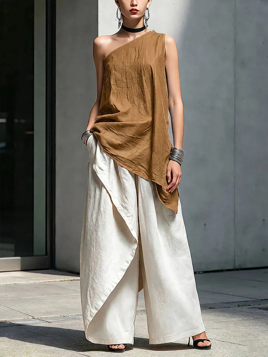 Sienna Asymmetrical One-Shoulder Set