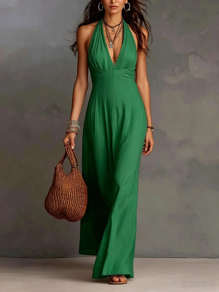 Angel  V-Neck Elegant Maxi Dress