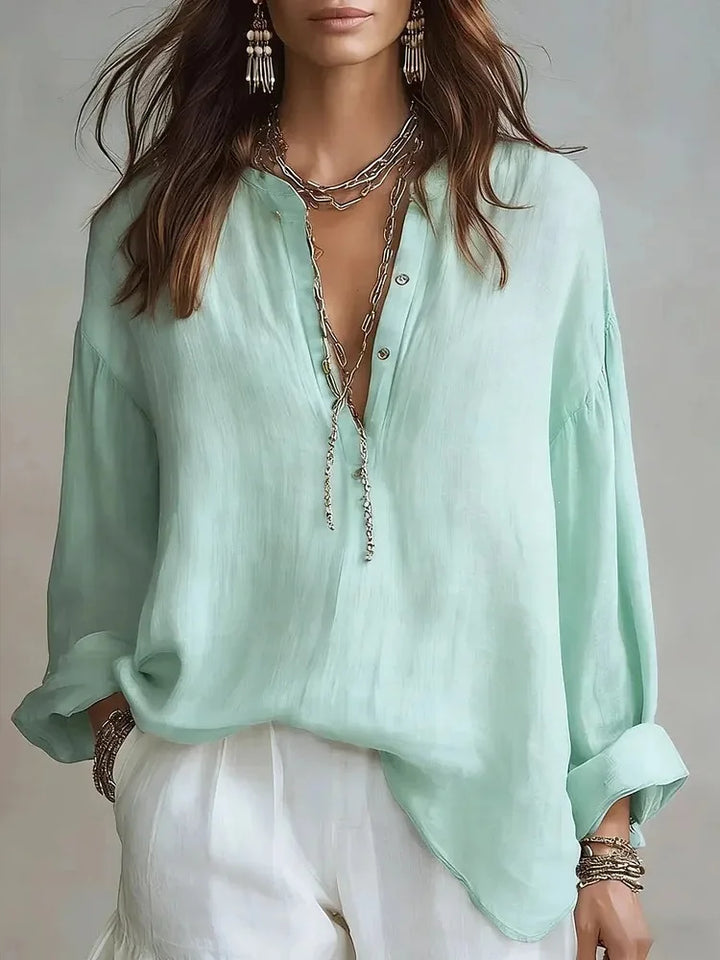 Daphne Oversized Linen Blouse