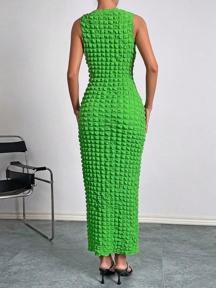 Presley Textured Sleeveless Maxi Dress