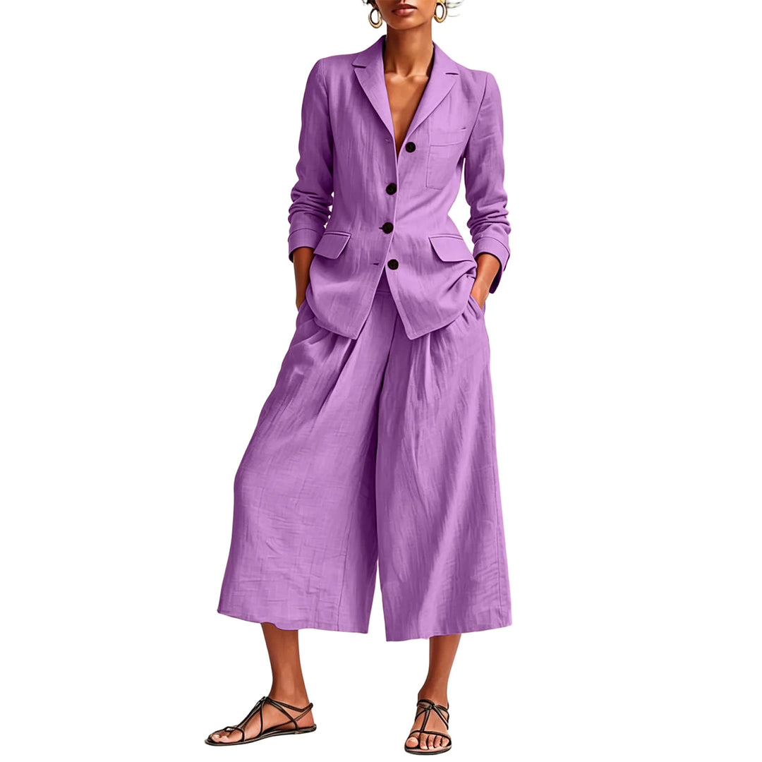 Nicole Wide Leg Tailored Suit Set