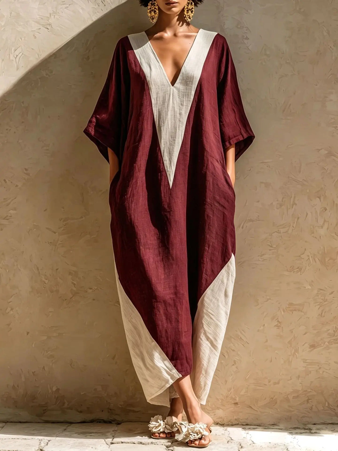 Soraya Bohemian Linen Maxi Dress