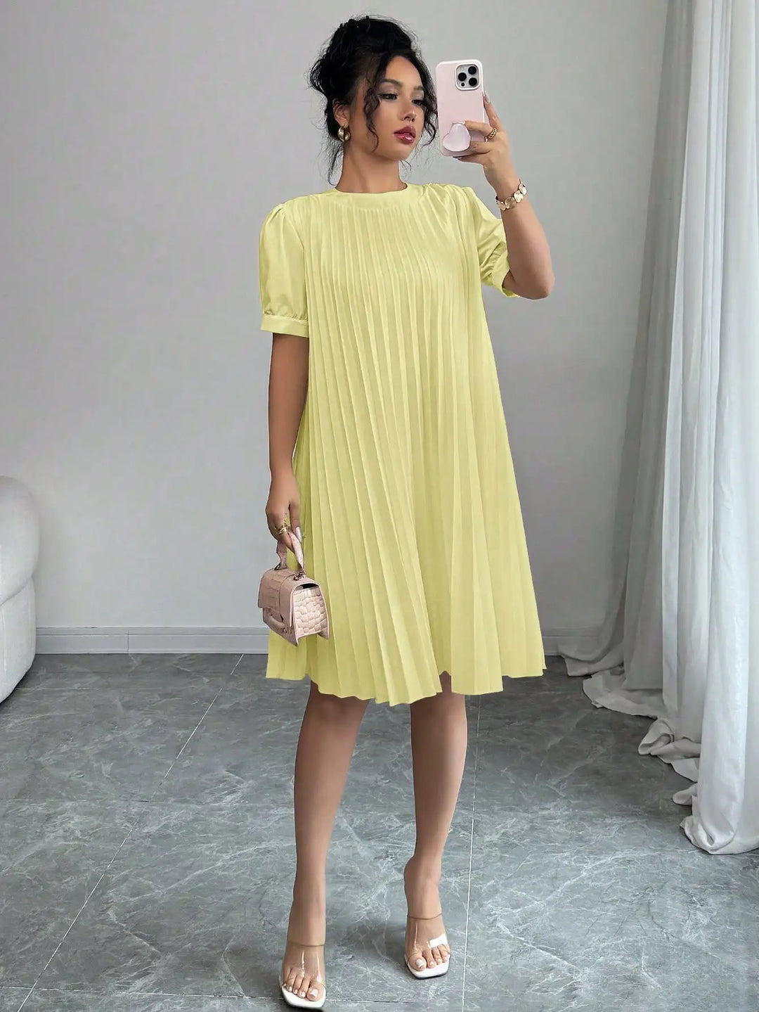 Emmeline Pleated Midi Dress