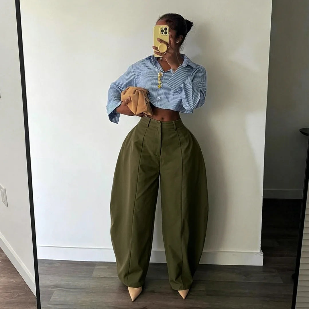Ainsley Barrel Leg Trousers