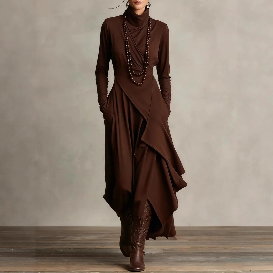 Celeste Draped Crossover Maxi Dress